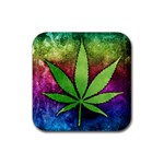 Pot Leaf Rubber Coaster (Square)