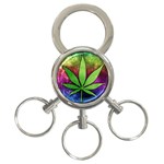 Pot Leaf 3-Ring Key Chain