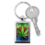 Pot Leaf Key Chain (Rectangle)