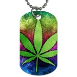 Pot Leaf Dog Tag (One Side)