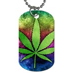 Pot Leaf Dog Tag (One Side)