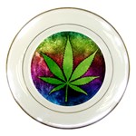 Pot Leaf Porcelain Plate