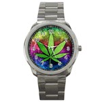 Pot Leaf Sport Metal Watch