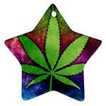 Pot Leaf Star Ornament (Two Sides)