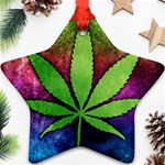 Pot Leaf Star Ornament (Two Sides)