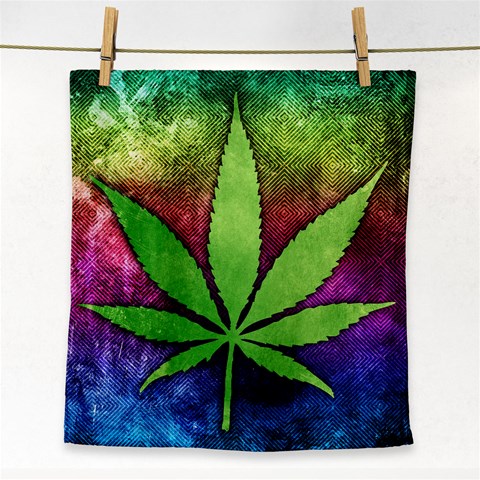 Pot Leaf Face Towel from ArtsNow.com Front