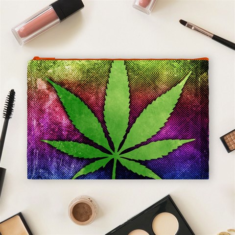 Pot Leaf Cosmetic Bag (Large) from ArtsNow.com Front