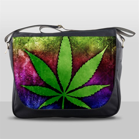 Pot Leaf Messenger Bag from ArtsNow.com Front