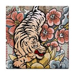 White Tiger Tile Coaster