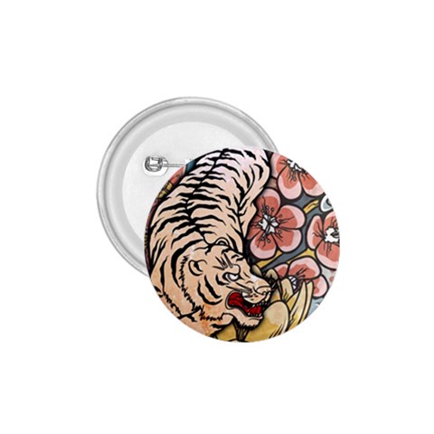 White Tiger 1.75  Button from ArtsNow.com Front