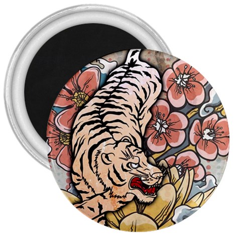 White Tiger 3  Magnet from ArtsNow.com Front