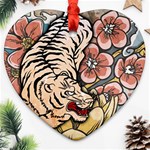 White Tiger Ornament (Heart)