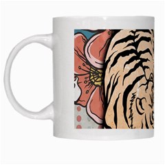 White Tiger White Mug from ArtsNow.com Left