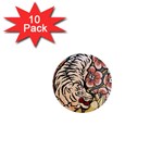 White Tiger 1  Mini Button (10 pack) 