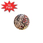 White Tiger 1  Mini Magnet (10 pack) 