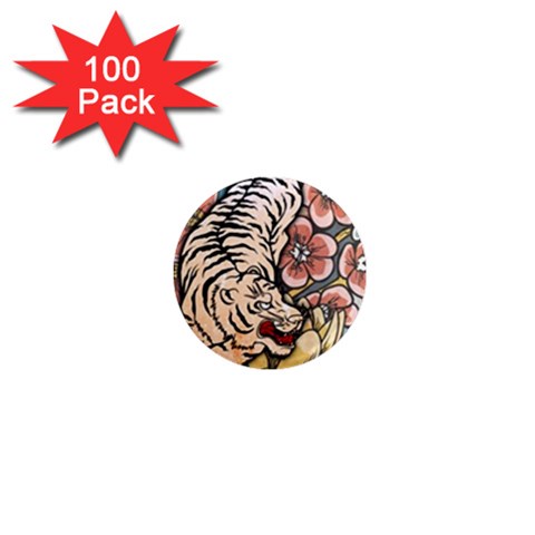 White Tiger 1  Mini Magnet (100 pack)  from ArtsNow.com Front