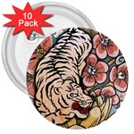 White Tiger 3  Button (10 pack)