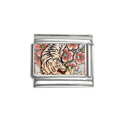 White Tiger Italian Charm (9mm) from ArtsNow.com Front