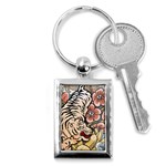 White Tiger Key Chain (Rectangle)