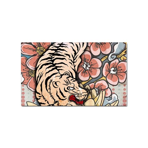 White Tiger Sticker (Rectangular) from ArtsNow.com Front