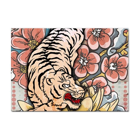 White Tiger Sticker A4 (10 pack) from ArtsNow.com Front