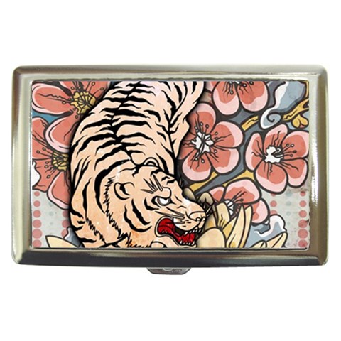 White Tiger Cigarette Money Case from ArtsNow.com Front