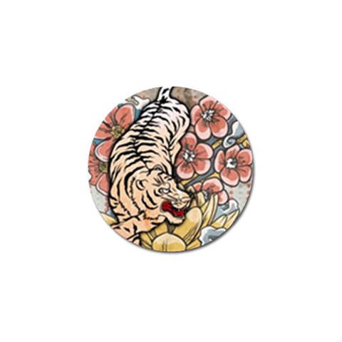 White Tiger Golf Ball Marker (4 pack) from ArtsNow.com Front