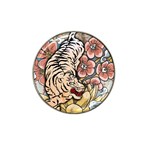 White Tiger Hat Clip Ball Marker (4 pack)