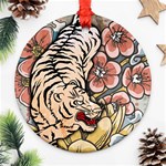 White Tiger Round Ornament (Two Sides)