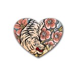 White Tiger Rubber Coaster (Heart)