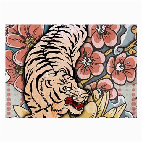 White Tiger Glasses Cloth (Large, Two Sides) from ArtsNow.com Front