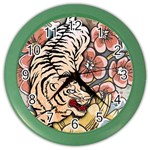 White Tiger Color Wall Clock