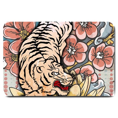 White Tiger Large Doormat from ArtsNow.com 30 x20  Door Mat