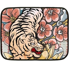 White Tiger Double Sided Fleece Blanket (Mini) from ArtsNow.com 35 x27  Blanket Front