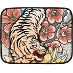 White Tiger Double Sided Fleece Blanket (Mini)