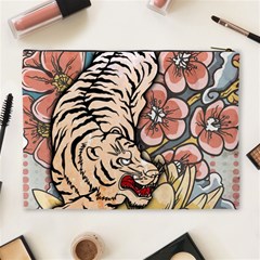 White Tiger Cosmetic Bag (XL) from ArtsNow.com Back