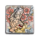 White Tiger Memory Card Reader with Storage (Square)
