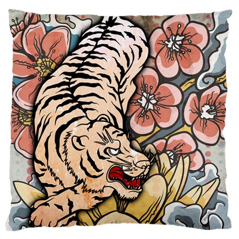 White Tiger Large Cushion Case (Two Sides) from ArtsNow.com Back