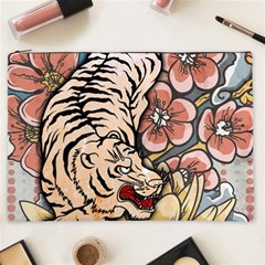 White Tiger Cosmetic Bag (XXL) from ArtsNow.com Front