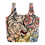 White Tiger Full Print Recycle Bag (L)