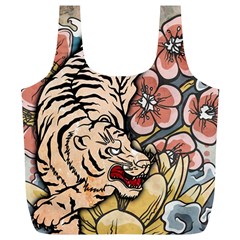 White Tiger Full Print Recycle Bag (XL) from ArtsNow.com Back