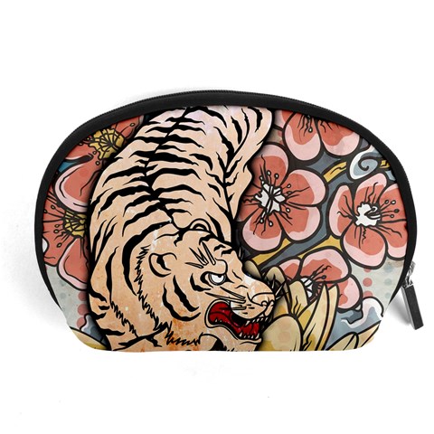 White Tiger Accessory Pouch (Large) from ArtsNow.com Front