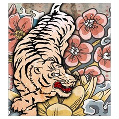 White Tiger Drawstring Pouch (Large) from ArtsNow.com Back