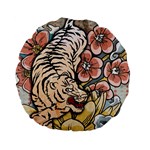 White Tiger 15  Premium Flano Round Cushion 