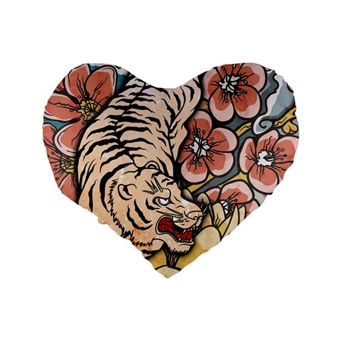 White Tiger 16  Premium Flano Heart Shape Cushion  from ArtsNow.com Back