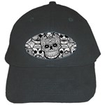 Sugar Skulls   Black And White Black Cap