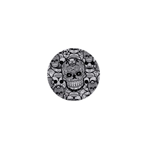 Sugar Skulls   Black And White 1  Mini Magnet from ArtsNow.com Front