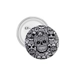 Sugar Skulls   Black And White 1.75  Button