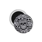 Sugar Skulls   Black And White 1.75  Magnet