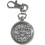 Sugar Skulls   Black And White Key Chain Watch